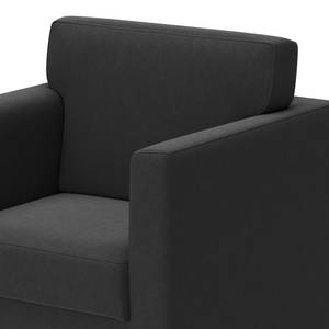 Fauteuil Nibley I Echt leer - Zwart