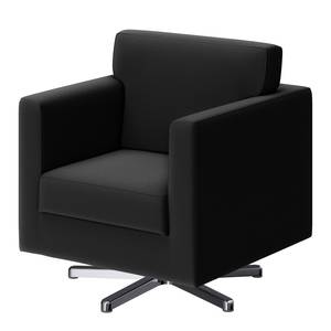 Fauteuil Nibley II Cuir pigmenté - Noir