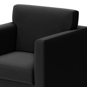 Fauteuil Nibley II Cuir pigmenté - Noir