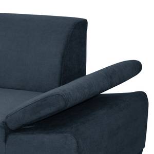 Sofa Tyner (3-Sitzer) Flachgewebe - Marineblau
