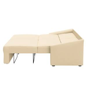 Boxspring-Schlafsofa Befasy Webstoff Bona: Creme