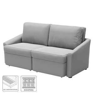 Boxspring-Schlafsofa Befasy Webstoff Meli: Silber