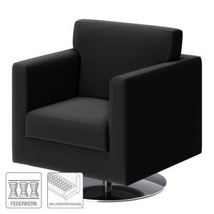 Fauteuil Nibley IV gepigmenteerd leer - Zwart