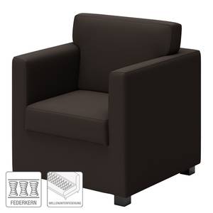 Fauteuil Nibley VIII Imitation cuir - Marron foncé