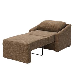 Slaapfauteuil Befasy structuurstof - Bruin