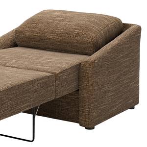 Slaapfauteuil Befasy structuurstof - Bruin