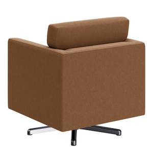 Fauteuil Nibley I Echt leer - Middel bruin