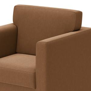 Fauteuil Nibley I Echt leer - Middel bruin