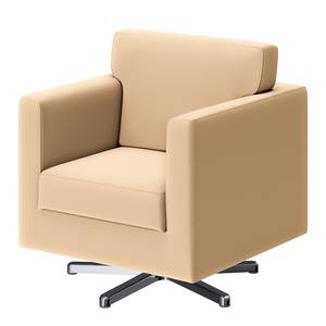 Fauteuil Nibley II gepigmenteerd leer - Crème