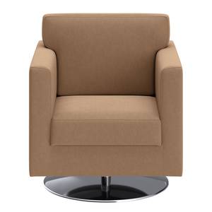 Fauteuil Nibley III Echt leer - Latte Macchiattokleurig