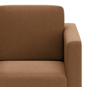 Fauteuil Deven III Echt leer - Middel bruin