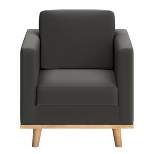 Fauteuil Deven VII gepigmenteerd leer - Antraciet