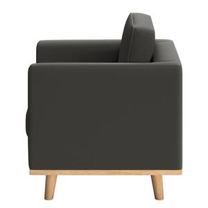 Fauteuil Deven VII gepigmenteerd leer - Antraciet