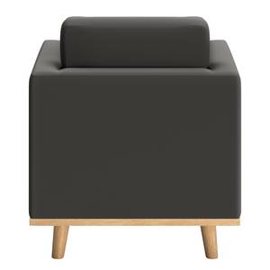 Fauteuil Deven VII gepigmenteerd leer - Antraciet