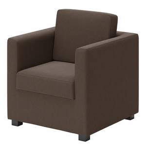 Fauteuil Deven I Echt leer - Donkerbruin