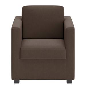 Fauteuil Deven I Echt leer - Donkerbruin