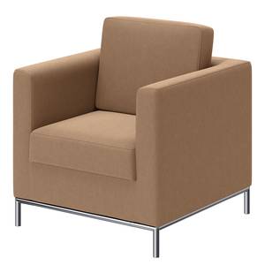 Fauteuil Deven II Echt leer - Latte Macchiattokleurig