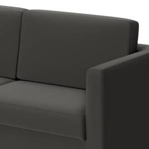 Sofa Deven V (2-Sitzer) Pigmentiertes Leder - Anthrazit