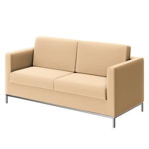 Sofa Deven V (2-Sitzer) Pigmentiertes Leder - Creme