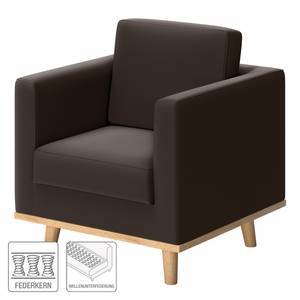 Fauteuil Deven VII gepigmenteerd leer - Donkerbruin