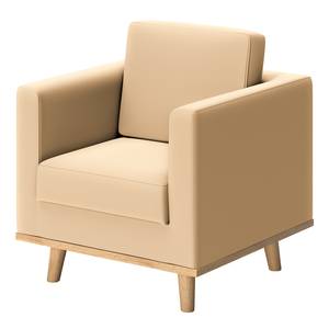 Fauteuil Deven VII gepigmenteerd leer - Crème