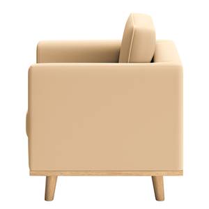 Fauteuil Deven VII gepigmenteerd leer - Crème