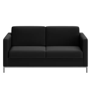 Sofa Deven V (2-Sitzer) Pigmentiertes Leder - Schwarz