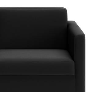 Sofa Deven V (2-Sitzer) Pigmentiertes Leder - Schwarz