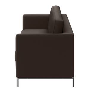 Sofa Deven V (2-Sitzer) Pigmentiertes Leder - Dunkelbraun
