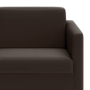 Sofa Deven V (2-Sitzer) Pigmentiertes Leder - Dunkelbraun
