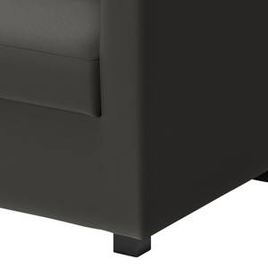 Sofa Deven IV (2-Sitzer) Pigmentiertes Leder - Anthrazit