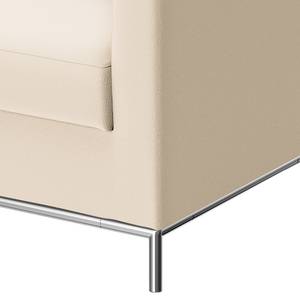 Sofa Deven V (2-Sitzer) Pigmentiertes Leder - Weiß