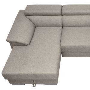 Ecksofa Swain Webstoff - Granit - Longchair davorstehend links - Keine Funktion