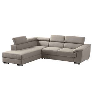 Ecksofa Swain Webstoff - Granit - Longchair davorstehend links - Schlaffunktion