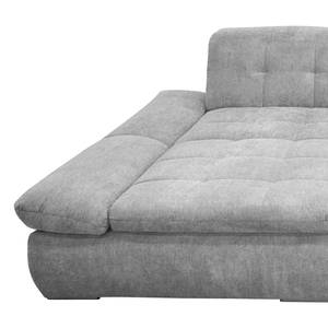 Ecksofa Lemley Webstoff - Platin - Longchair davorstehend links - Keine Funktion