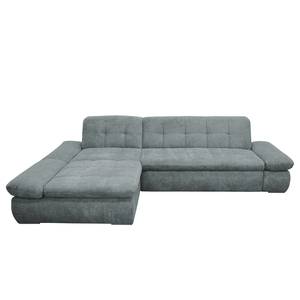 Ecksofa Lemley Webstoff - Blaugrau - Longchair davorstehend links - Keine Funktion