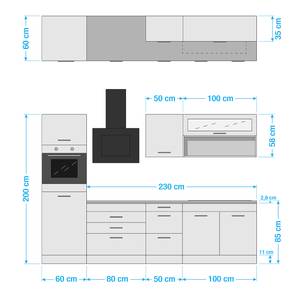 Küchenzeile Vigentino I Graphit - Mit Elektrogeräten
