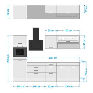 Keukenblok Vigentino I Grafiet - Met elektrische apparatuur