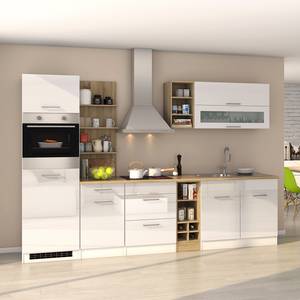Küchenzeile Vigentino IV Hochglanz Weiß - Mit Elektrogeräten