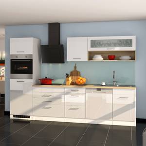 Keukenblok Vigentino II Hoogglans wit - Met elektrische apparatuur
