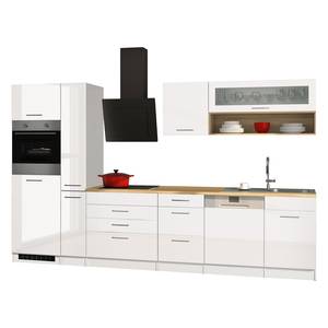 Küchenzeile Vigentino III Hochglanz Weiß - Mit Elektrogeräten