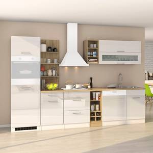 Küchenzeile Vigentino V Hochglanz Weiß - Ohne Elektrogeräte