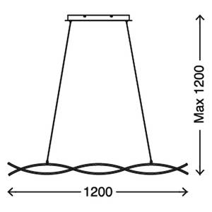 LED-hanglamp Coude ijzer - 3 lichtbronnen