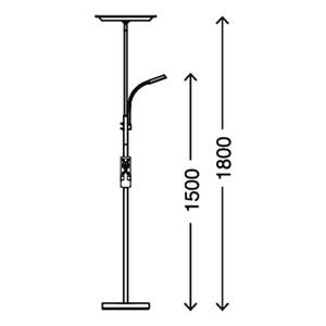 LED-Stehleuchte  Agiled Eisen - 1-flammig