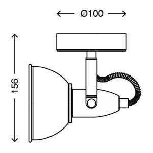 Plafondlamp Soft ijzer - 1 lichtbron