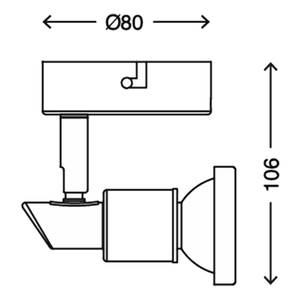 LED-Badleuchte  Flamo Eisen - 1-flammig