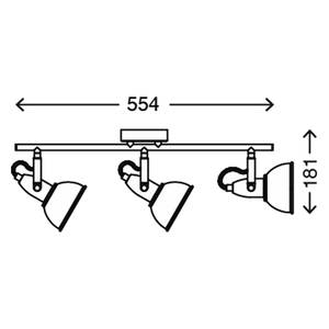 Plafondlamp Soft ijzer - 3 lichtbronnen