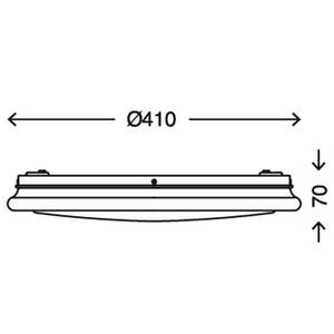 Plafonnier Edge Matière plastique - 1 ampoule