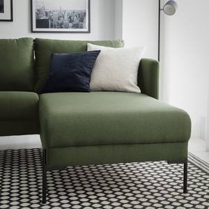 Ecksofa Pratt Webstoff - Khaki - Longchair davorstehend rechts