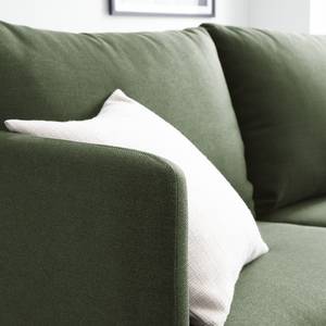 Ecksofa Pratt Webstoff - Khaki - Longchair davorstehend rechts